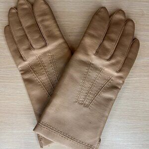 Tan Fownes Leather Gloves